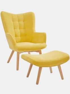 Heine Home Sessel+Hocker In Gelb