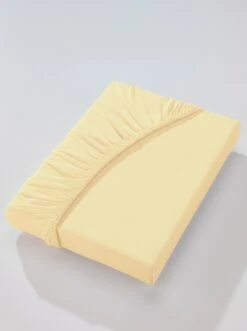 Biberna Spannbetttuch In Vanillegelb