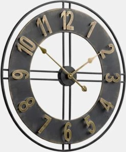 Heine Home Wanduhr In Schwarz-goldfarben