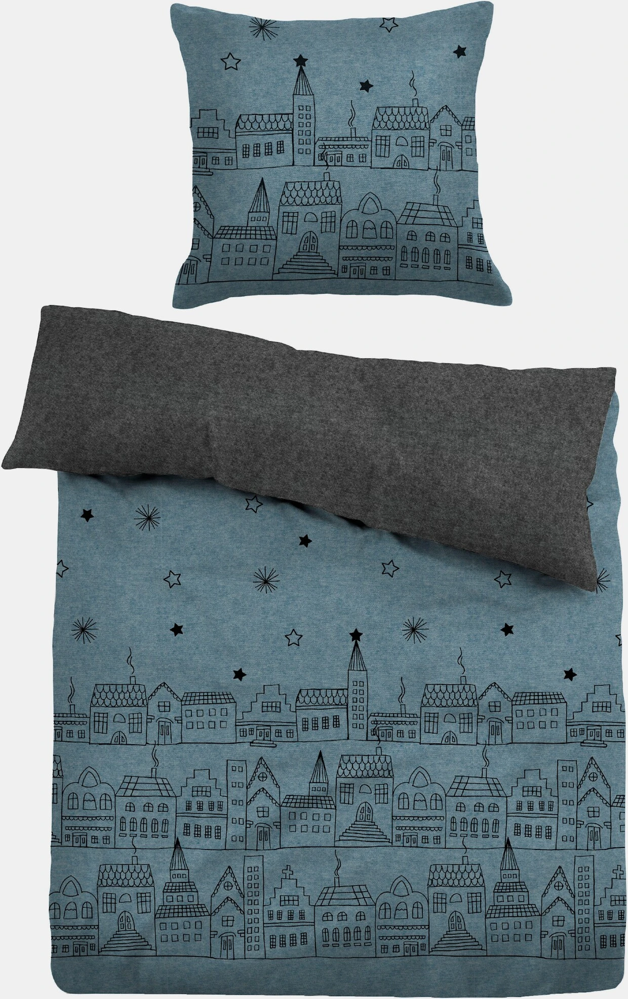 TOM TAILOR Bettwäsche In Blau-anthrazit 4 TOM TAILOR Bettwäsche In Blau-anthrazit – Bild 2