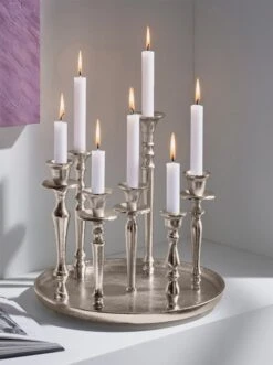 Heine Home Kerzenleuchter In Silberfarben