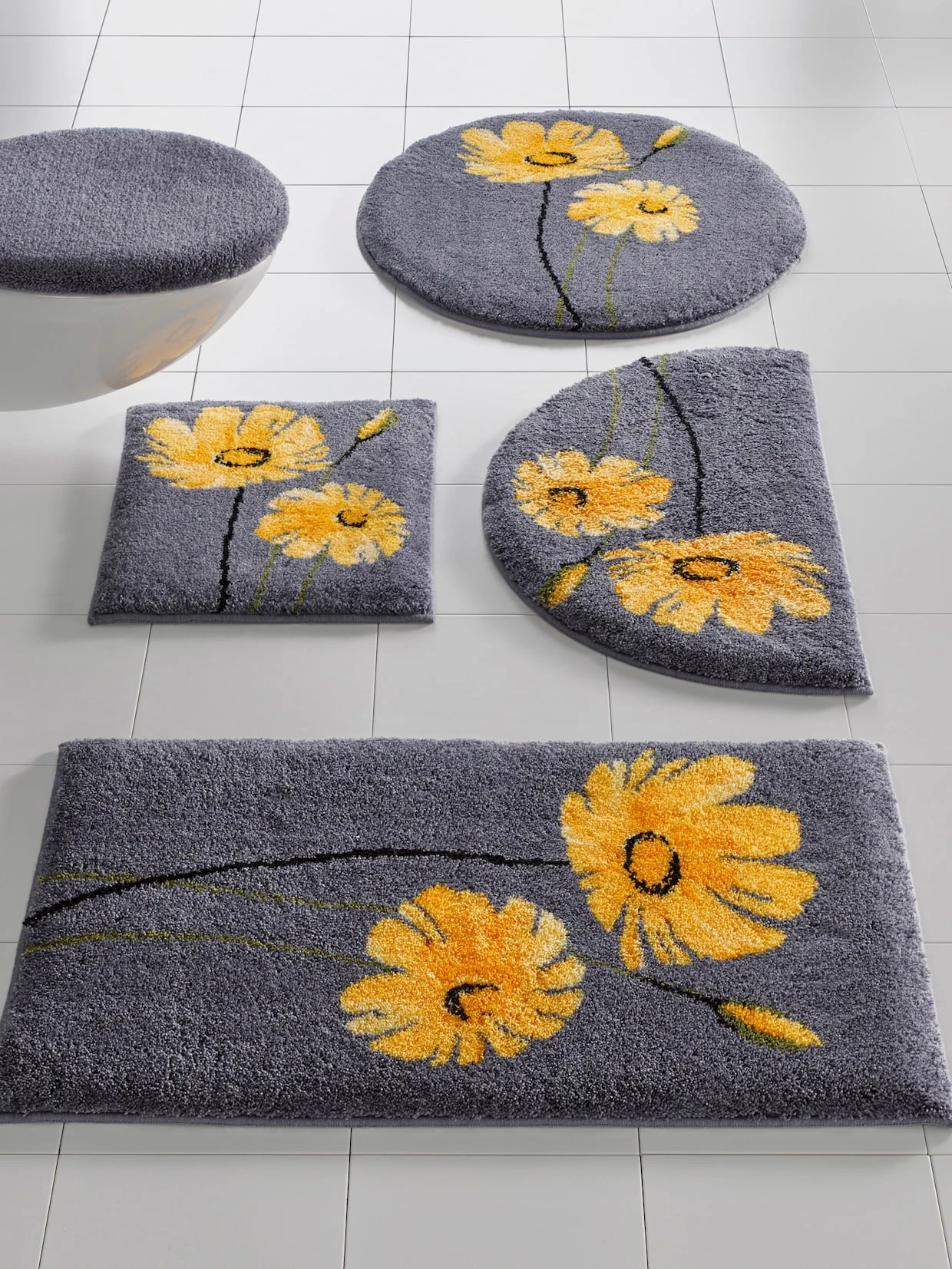 Grund Badgarnitur In Grau-gelb