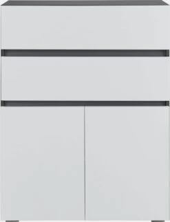 Home Affaire Midischrank In Anthrazit/weiß