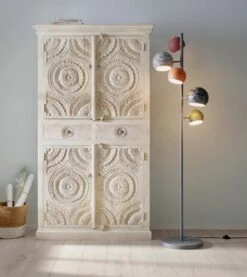 Kare Standleuchte In Grau-bunt