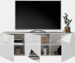 LC Lowboard In Weiss Hochglanz Lack