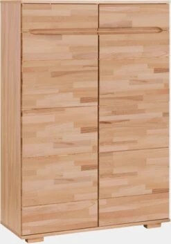 Woltra Schuhschrank In Kernbuchefarben/kernbuche Massiv