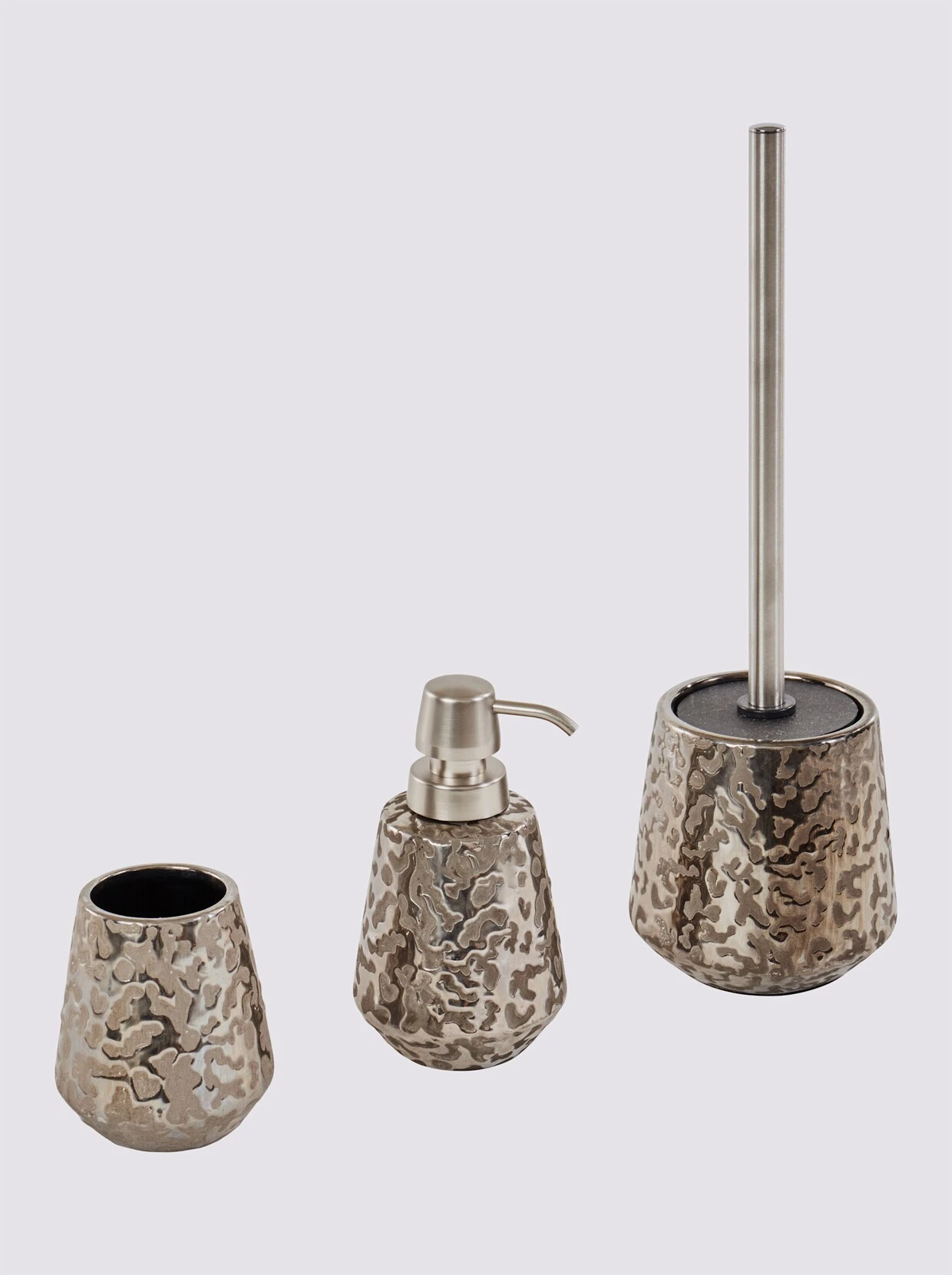 Heine Home Bad-Accessoires In Platinfarben 4 Heine Home Bad-Accessoires In Platinfarben – Bild 2