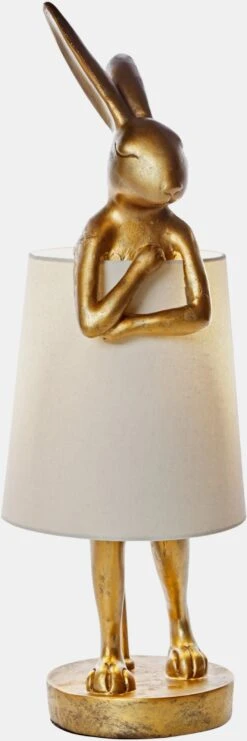 Kare Tischleuchte In Antikgoldfarben