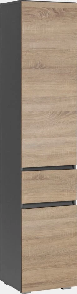 Home Affaire Hochschrank In Anthrazit/eichefb. Sonoma