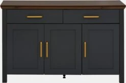 Home Affaire Sideboard In Grau/walnussfarben
