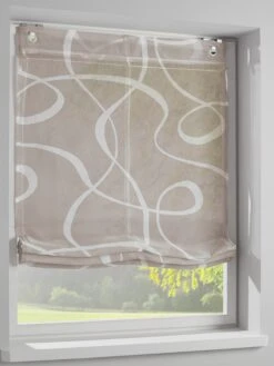 Heine Home Raffrollo In Taupe-weiß