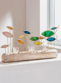 Heine Home Kerzenhalter In Natur-bunt