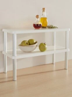 Heine Home Küchenregal In Weiß-silberfarben -Haushaltsgegenstände Rabatt b9c0c31f8251b15ce918384e95f4f866