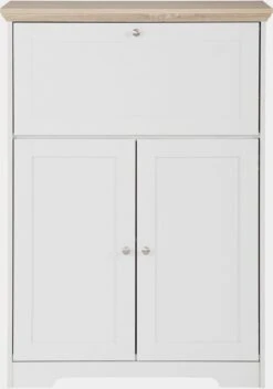 Home Affaire Sekretär In Weiß/sonoma Eiche