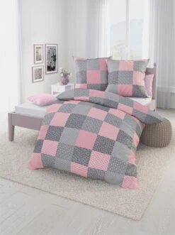 Wäschepur Bettwäsche In Grau-rosé