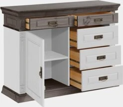 Home Affaire Kommode In Weiß/wengefarben