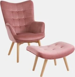 Heine Home Sessel+Hocker In Rosé